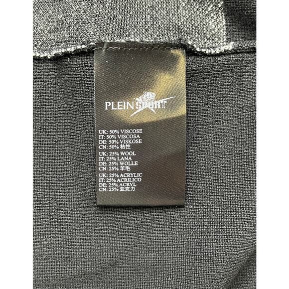 1-81 PLEIN SPORT Men's Sweater Logo Black/White Small - Picture 9 of 11